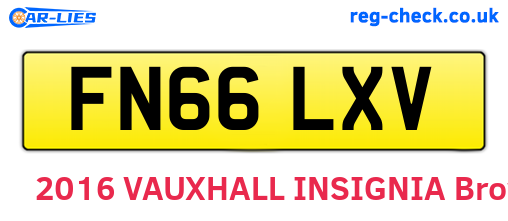 FN66LXV are the vehicle registration plates.