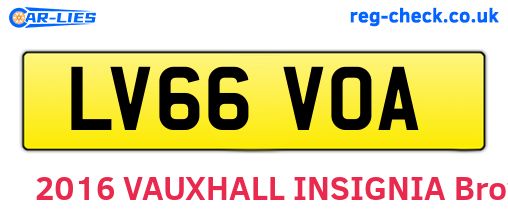 LV66VOA are the vehicle registration plates.