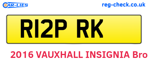 R12PRK are the vehicle registration plates.