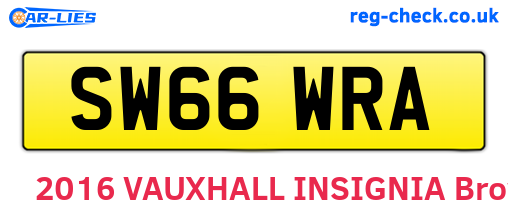 SW66WRA are the vehicle registration plates.