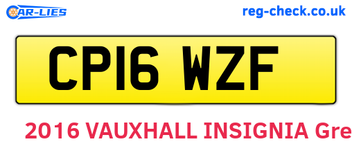 CP16WZF are the vehicle registration plates.