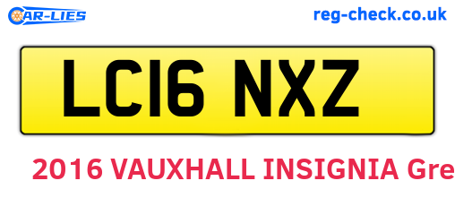 LC16NXZ are the vehicle registration plates.