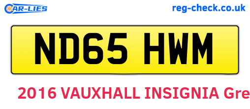 ND65HWM are the vehicle registration plates.