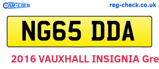 NG65DDA are the vehicle registration plates.