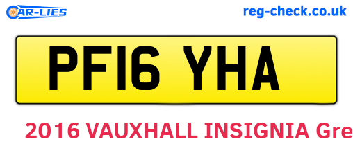 PF16YHA are the vehicle registration plates.