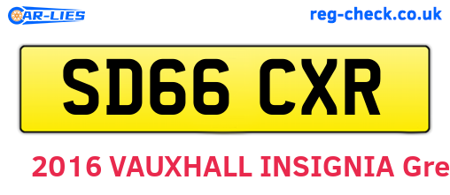SD66CXR are the vehicle registration plates.