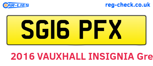 SG16PFX are the vehicle registration plates.