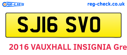 SJ16SVO are the vehicle registration plates.