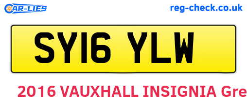 SY16YLW are the vehicle registration plates.