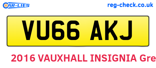 VU66AKJ are the vehicle registration plates.