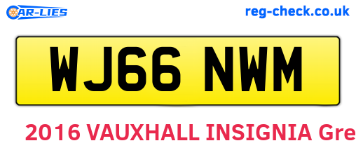 WJ66NWM are the vehicle registration plates.