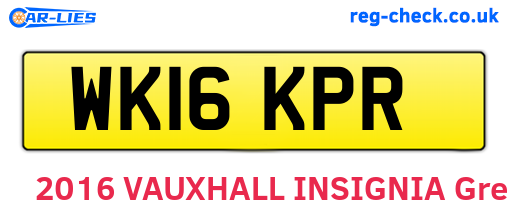 WK16KPR are the vehicle registration plates.