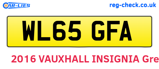 WL65GFA are the vehicle registration plates.