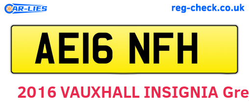 AE16NFH are the vehicle registration plates.