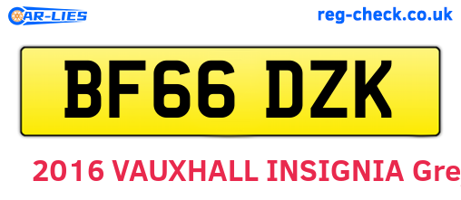 BF66DZK are the vehicle registration plates.