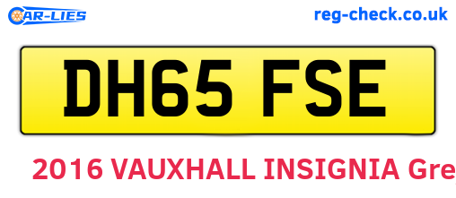 DH65FSE are the vehicle registration plates.