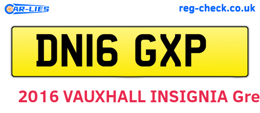 DN16GXP are the vehicle registration plates.