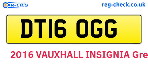 DT16OGG are the vehicle registration plates.