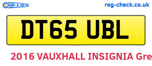 DT65UBL are the vehicle registration plates.