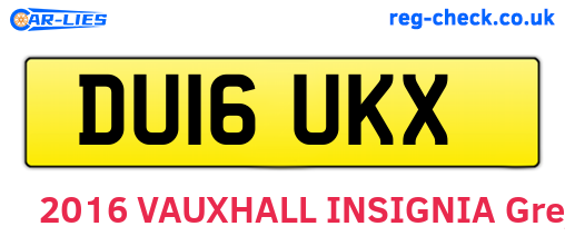 DU16UKX are the vehicle registration plates.