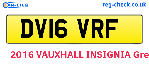 DV16VRF are the vehicle registration plates.