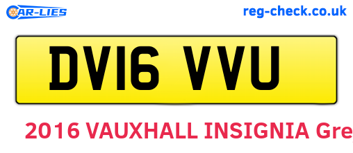 DV16VVU are the vehicle registration plates.