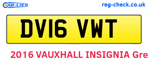 DV16VWT are the vehicle registration plates.