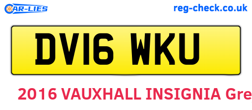 DV16WKU are the vehicle registration plates.