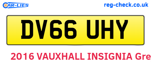 DV66UHY are the vehicle registration plates.