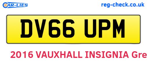 DV66UPM are the vehicle registration plates.