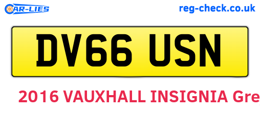 DV66USN are the vehicle registration plates.