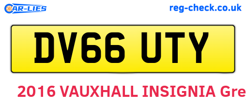 DV66UTY are the vehicle registration plates.