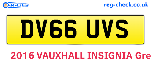 DV66UVS are the vehicle registration plates.