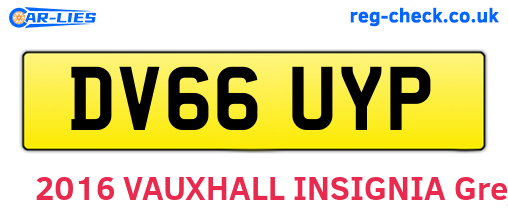 DV66UYP are the vehicle registration plates.