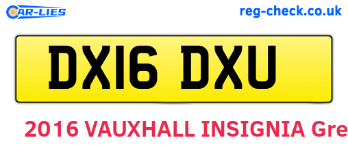 DX16DXU are the vehicle registration plates.