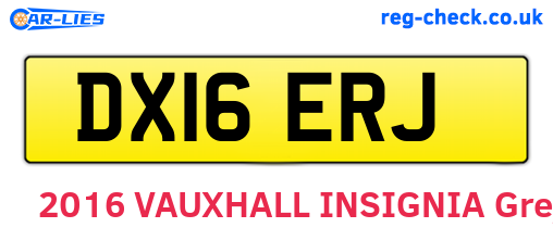 DX16ERJ are the vehicle registration plates.