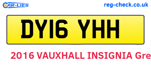 DY16YHH are the vehicle registration plates.