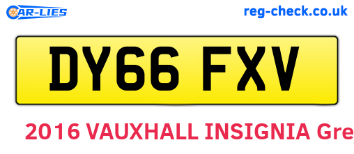 DY66FXV are the vehicle registration plates.