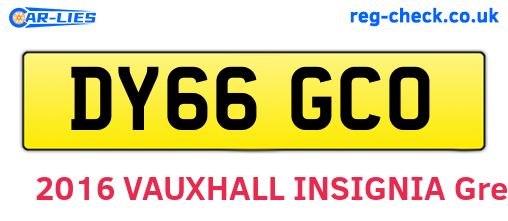 DY66GCO are the vehicle registration plates.