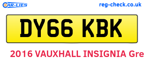 DY66KBK are the vehicle registration plates.