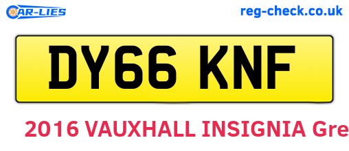 DY66KNF are the vehicle registration plates.