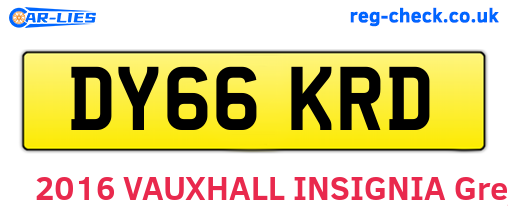 DY66KRD are the vehicle registration plates.