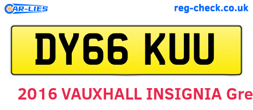 DY66KUU are the vehicle registration plates.