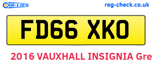 FD66XKO are the vehicle registration plates.