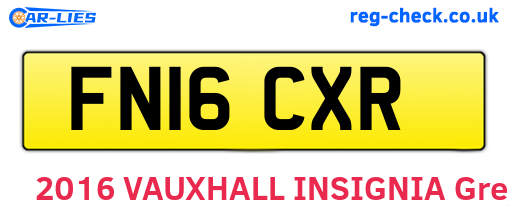FN16CXR are the vehicle registration plates.