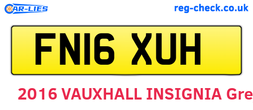 FN16XUH are the vehicle registration plates.