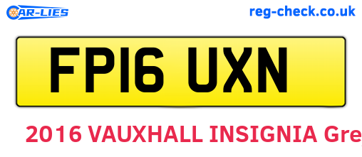 FP16UXN are the vehicle registration plates.