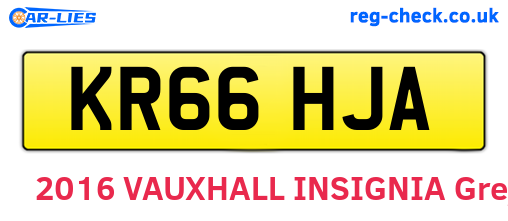 KR66HJA are the vehicle registration plates.