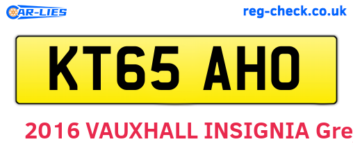 KT65AHO are the vehicle registration plates.