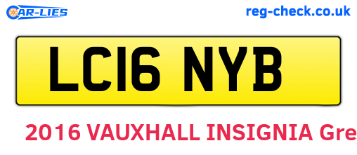 LC16NYB are the vehicle registration plates.